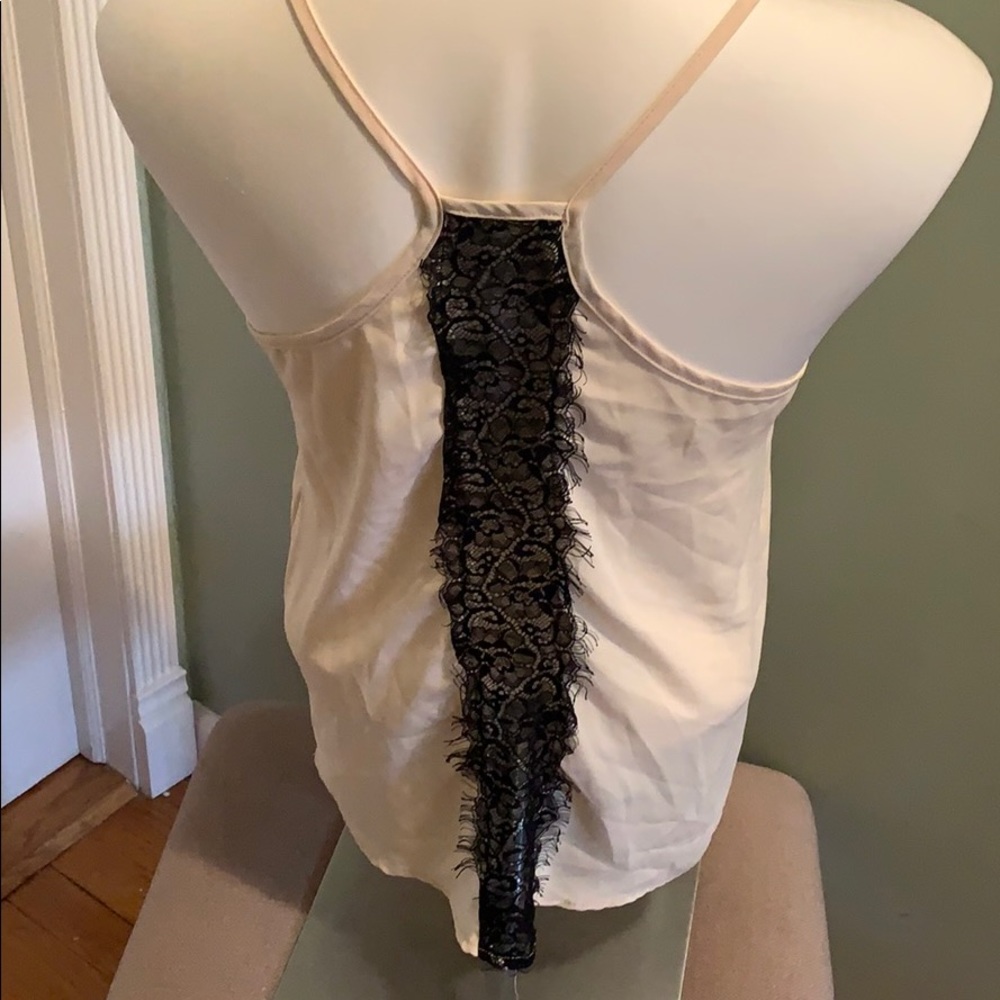 Lace back tank top
